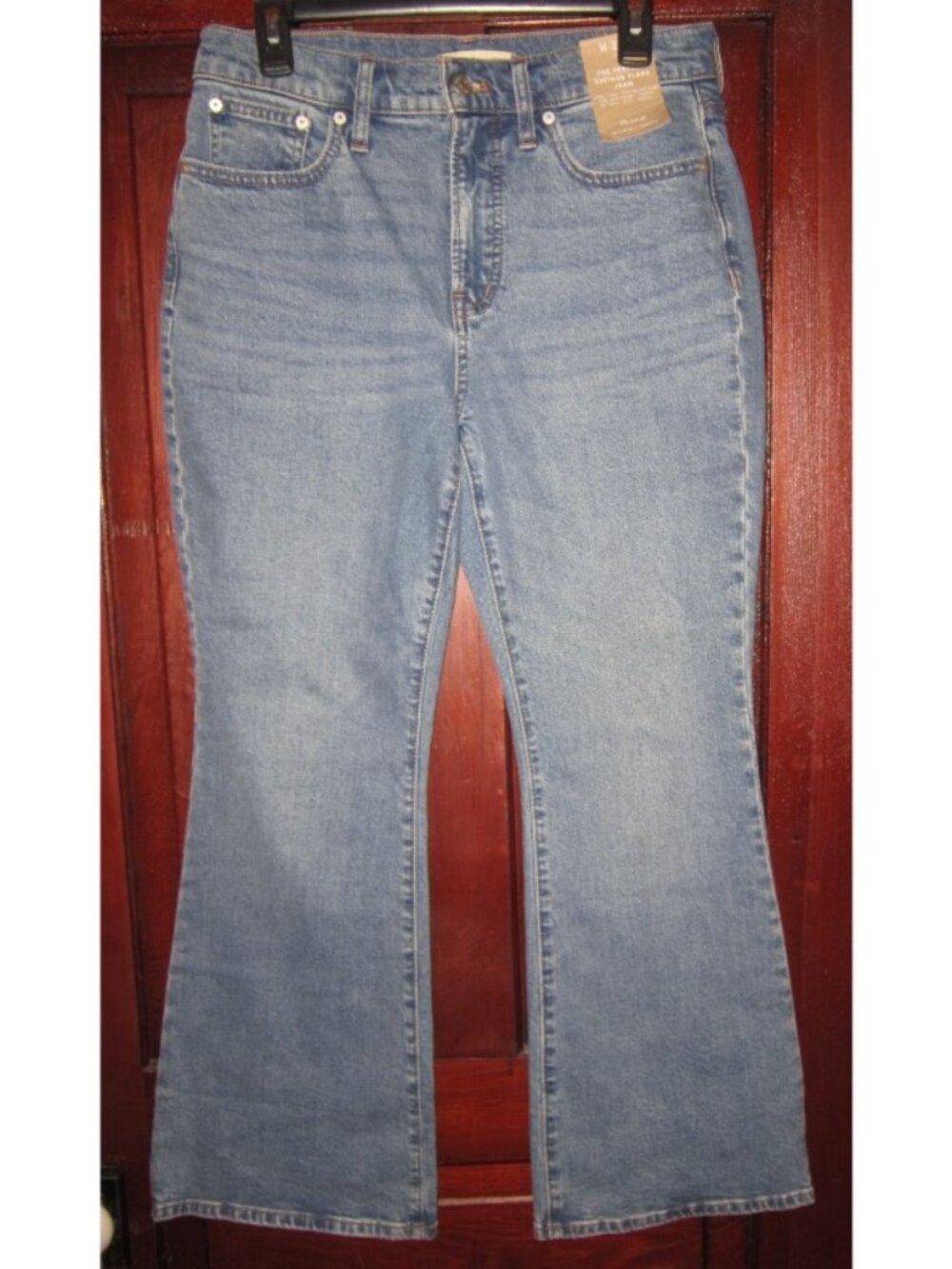 Madewell New 28 28P The Perfect Vintage Flare Jeans Blue Denim Fit Flare Stretch
